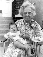 Grandmother with baby, 1100 block of Wesley Ave., Oak Park, date unknown