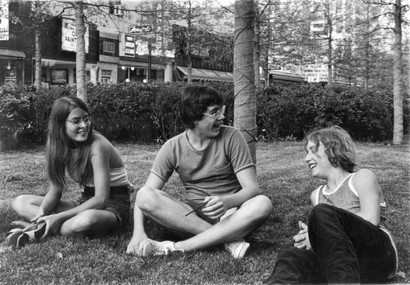Relaxing on the Lake Street Mall, 1979