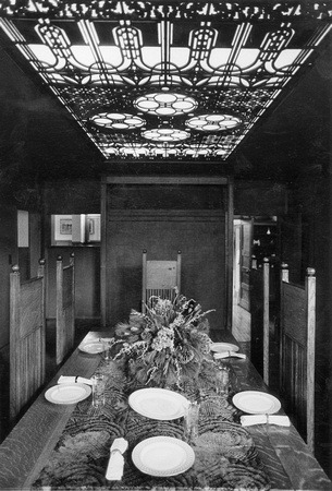 Dining room, Frank Lloyd Wright Home, date unknown.